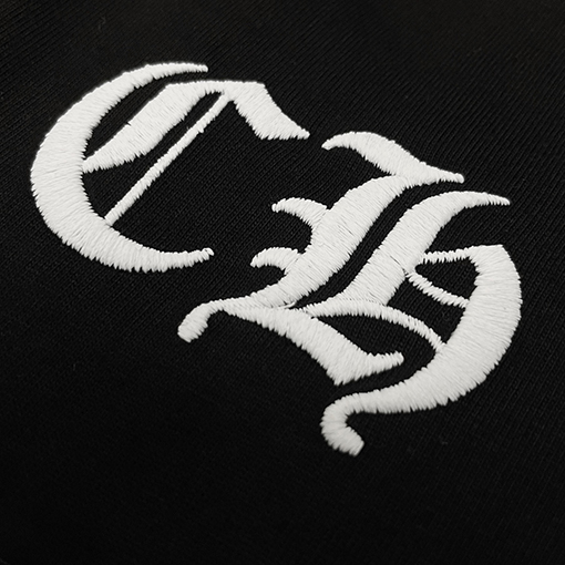 クロムハーツ プリント刺繍ロゴ クルーネック半袖Tシャツ