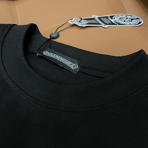 クロムハーツ プリント刺繍ロゴ クルーネック半袖Tシャツ