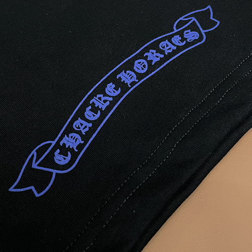 クロムハーツ プリント刺繍ロゴ クルーネック半袖Tシャツ