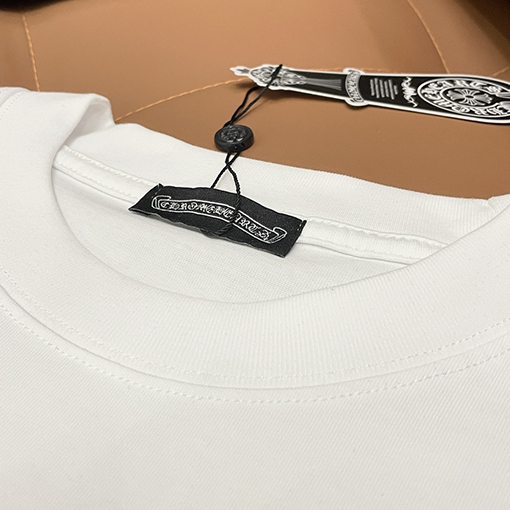 クロムハーツ プリント刺繍ロゴ クルーネック半袖Tシャツ