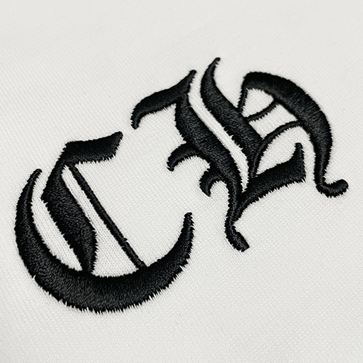 クロムハーツ プリント刺繍ロゴ クルーネック半袖Tシャツ