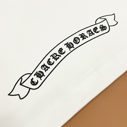クロムハーツ プリント刺繍ロゴ クルーネック半袖Tシャツ