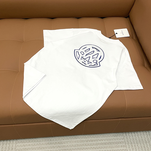 モンクレール 刺繍入りロゴ文字 クルーネック半袖Tシャツ