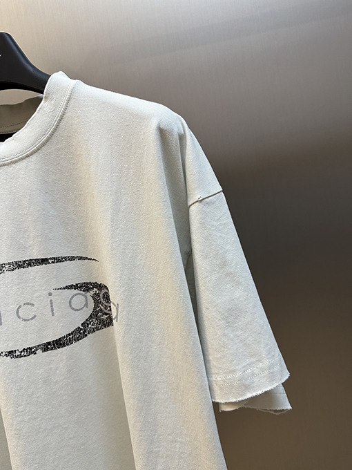 バレンシアガプリント半袖Tシャツ