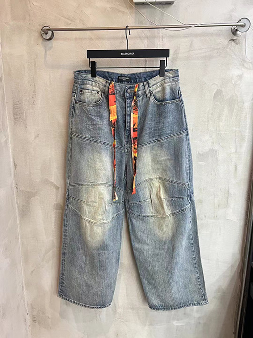 バレンシアガ25ss新しいBalenciagaシルエットデニムパンツ