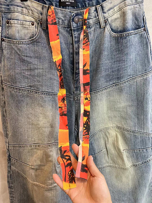 バレンシアガ25ss新しいBalenciagaシルエットデニムパンツ