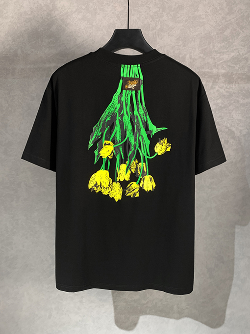 ロエベチューリップ柄 クルーネック半袖Tシャツ
