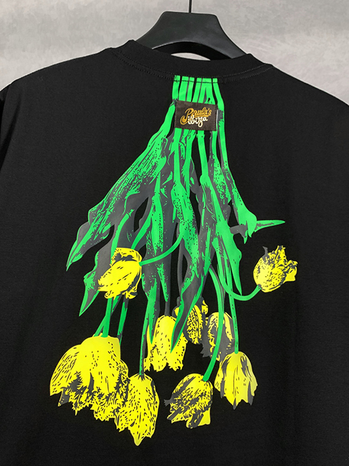 ロエベチューリップ柄 クルーネック半袖Tシャツ