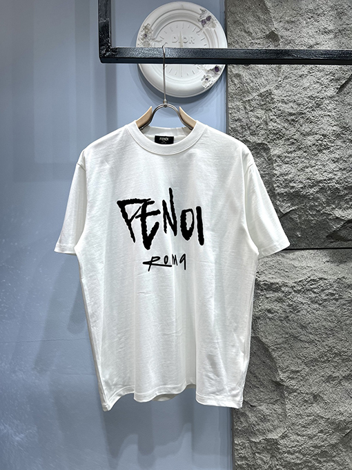 フェンディ フラッグテープデザイン半袖Tシャツ