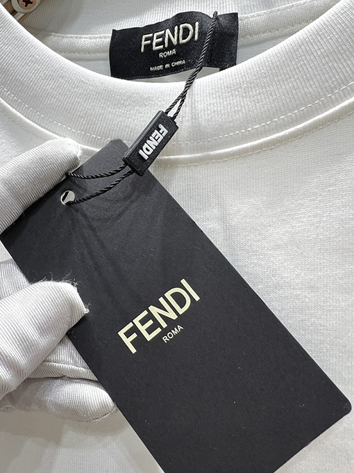 フェンディ フラッグテープデザイン半袖Tシャツ