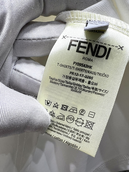 フェンディ フラッグテープデザイン半袖Tシャツ