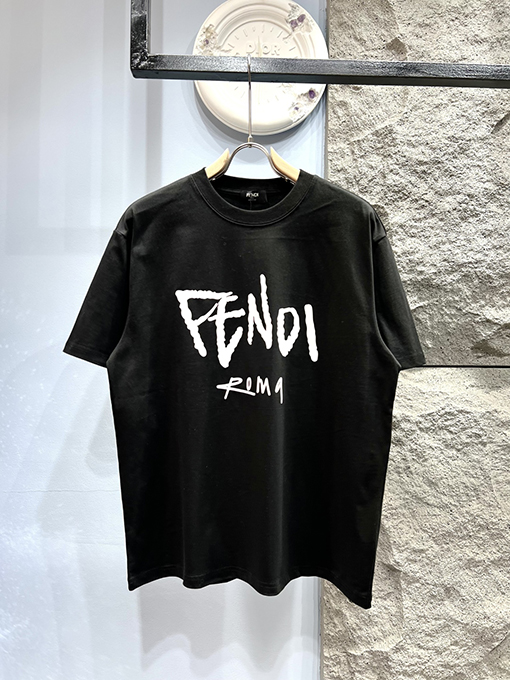 フェンディ フラッグテープデザイン半袖Tシャツ