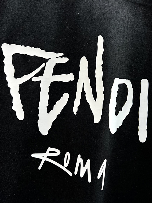 フェンディ フラッグテープデザイン半袖Tシャツ