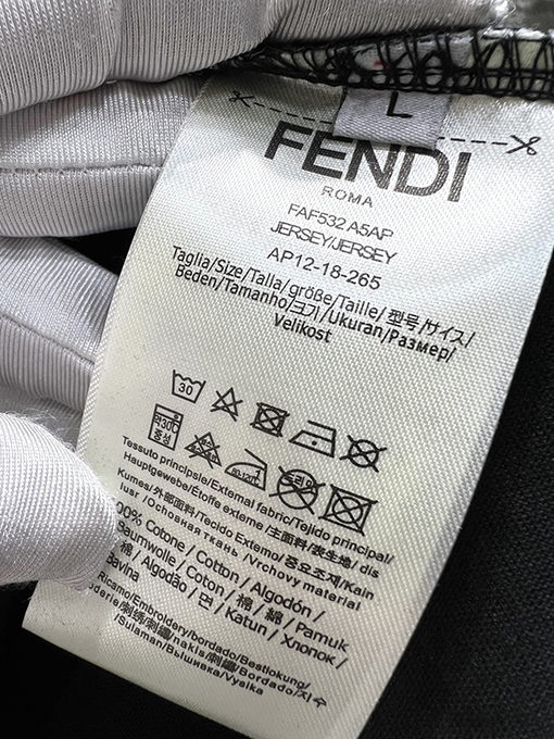 フェンディ フラッグテープデザイン半袖Tシャツ