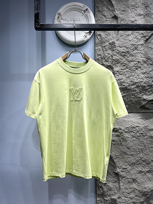 ルイヴィトンコピー新しい布刺繍ロゴ半袖Tシャツ