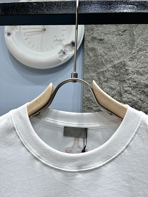 ディオール刺繍マイクロラベル半袖Tシャツ