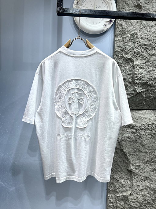 クロムハーツ刺繍文字半袖Tシャツ