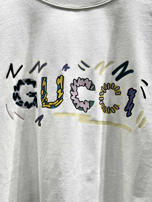 グッチ新しい花柄プリント文字半袖Tシャツ