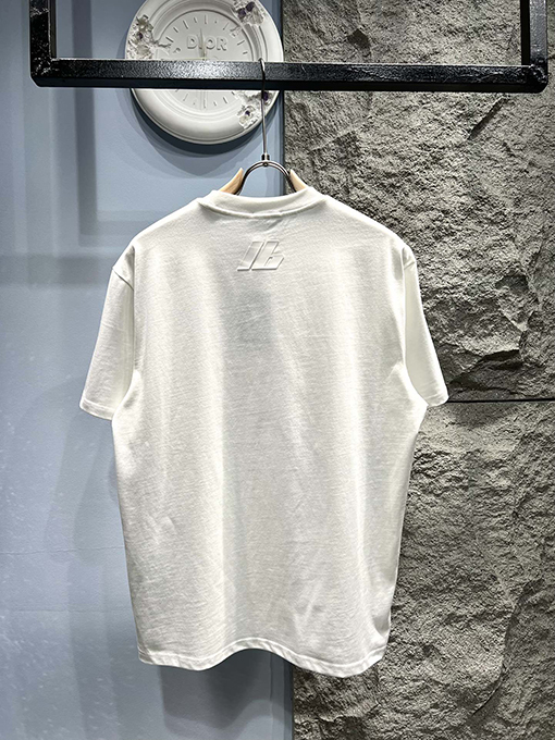 バレンシアガスーパーコピー新しいステッチプリントロゴ半袖Tシャツ