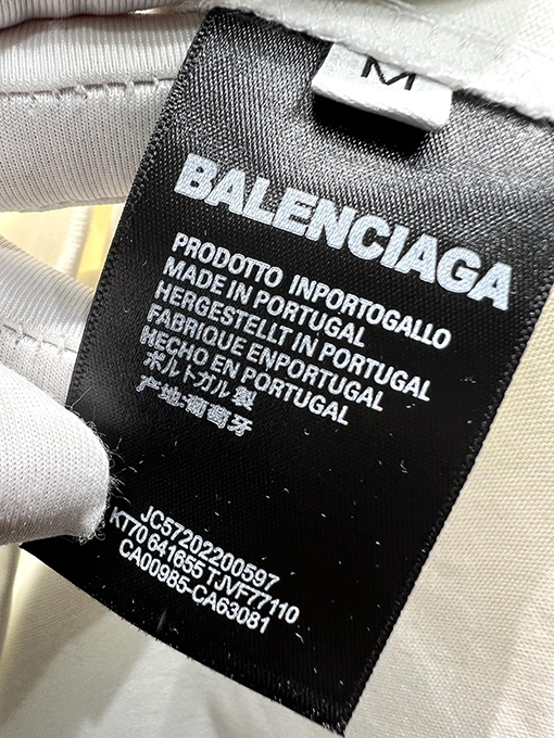バレンシアガスーパーコピー新しいステッチプリントロゴ半袖Tシャツ