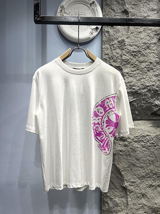 クロムハーツ新しいサイドロゴ半袖Tシャツ