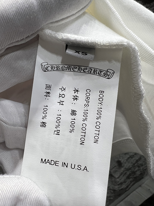 クロムハーツ新しいサイドロゴ半袖Tシャツ