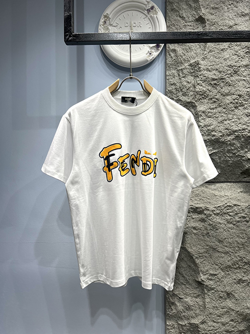 フェンディ新しいプリント半袖Tシャツ
