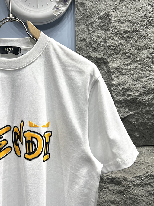 フェンディ新しいプリント半袖Tシャツ