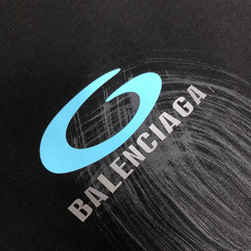 バレンシアガ新しい水洗いラウンドネック半袖Tシャツ