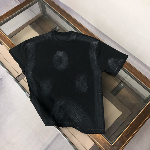バレンシアガ新しい水洗いラウンドネック半袖Tシャツ