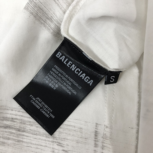 バレンシアガ新しい水洗いラウンドネック半袖Tシャツ