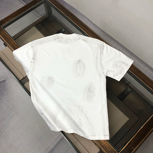 バレンシアガ新しい水洗いラウンドネック半袖Tシャツ