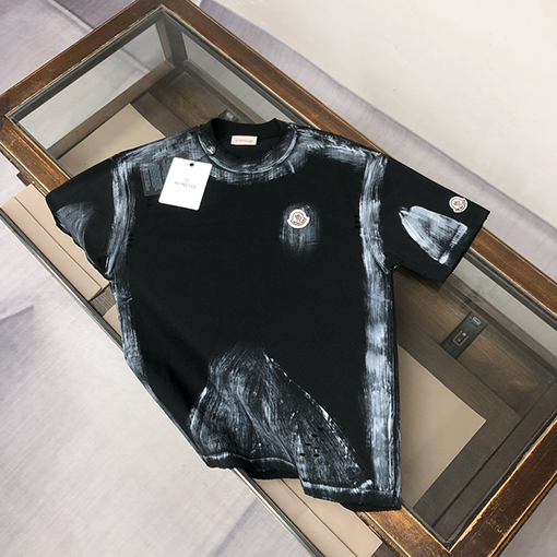 モンクレール新しい水洗いラウンドネック半袖Tシャツ