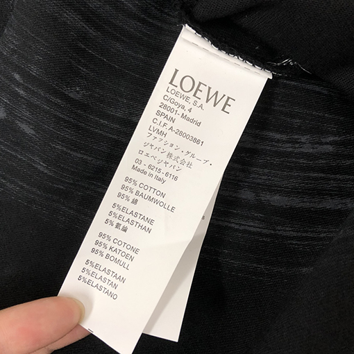 ロエベコピークルーネック半袖Tシャツ