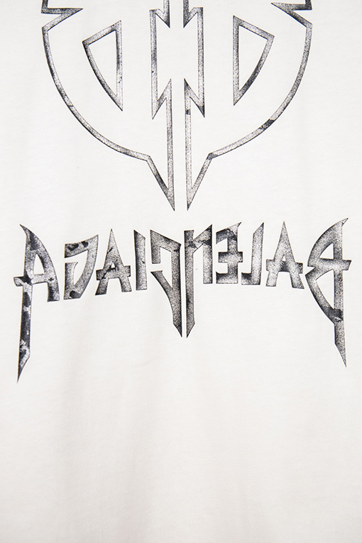 バレンシアガ反転パターン破裂プリントロゴ半袖Tシャツ