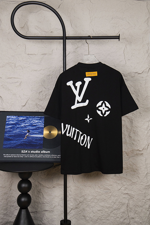 ルイヴィトンアルファベットロゴ落書き半袖Tシャツ