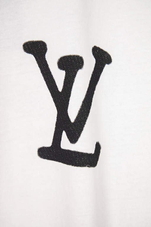 ルイヴィトンアルファベットロゴ落書き半袖Tシャツ