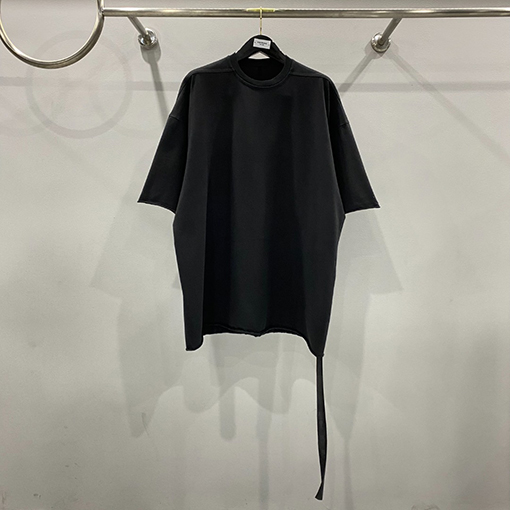 リックオウエンスフリル無地ルーズ半袖Tシャツ