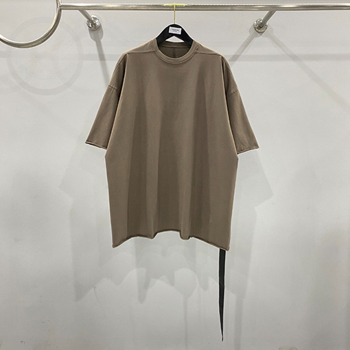 リックオウエンスフリル無地ルーズ半袖Tシャツ