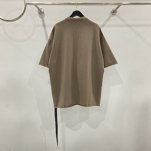 リックオウエンスフリル無地ルーズ半袖Tシャツ
