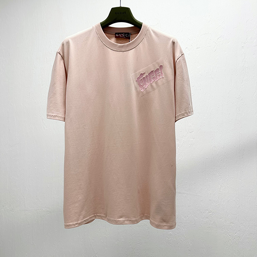 グッチ刺繍プリント半袖Tシャツ