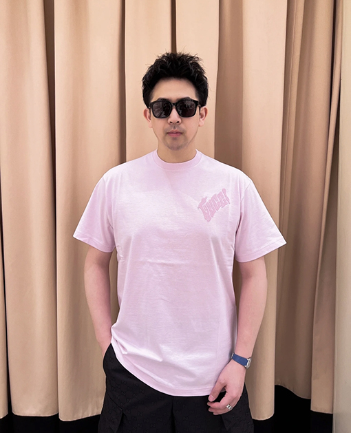 グッチ刺繍プリント半袖Tシャツ