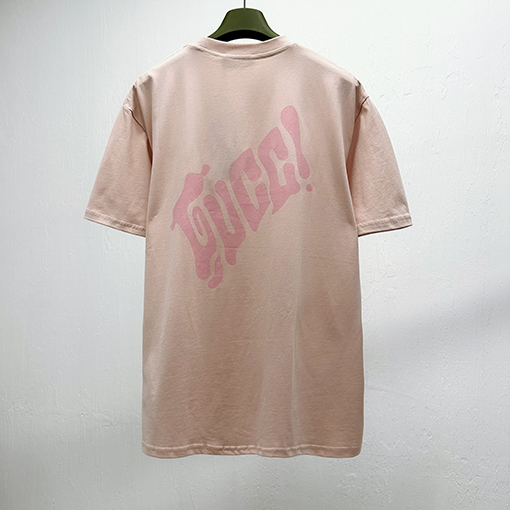 グッチ刺繍プリント半袖Tシャツ