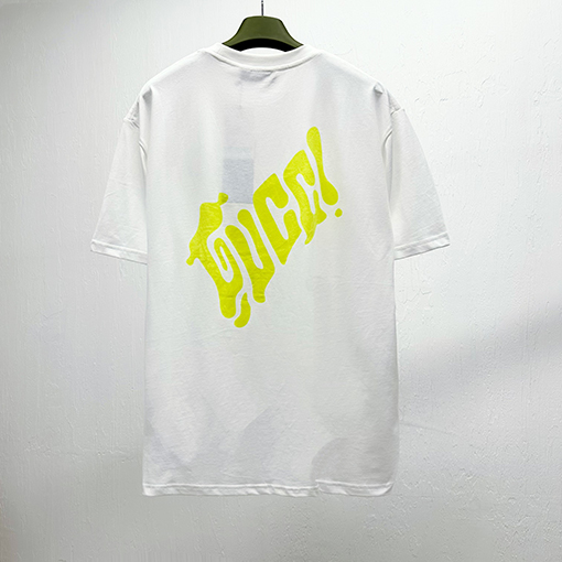 グッチ刺繍プリント半袖Tシャツ