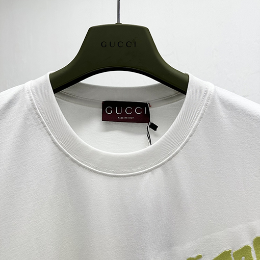 グッチ刺繍プリント半袖Tシャツ