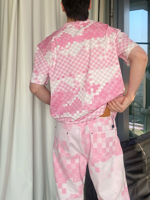 ルイヴィトンFAチェック柄デニムパンツ