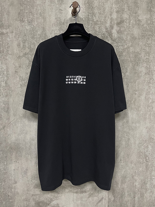 マルタンマルジェラ25ss新しいカレンダー透かし文字プリント半袖Tシャツ
