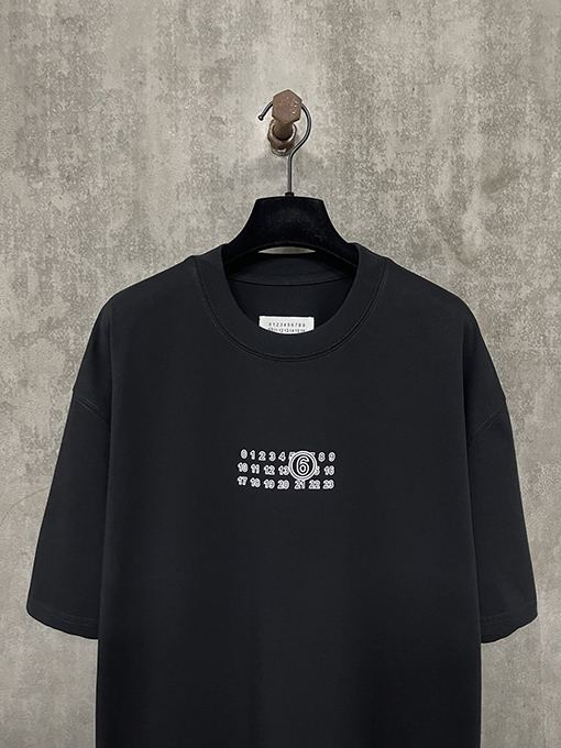 マルタンマルジェラ25ss新しいカレンダー透かし文字プリント半袖Tシャツ