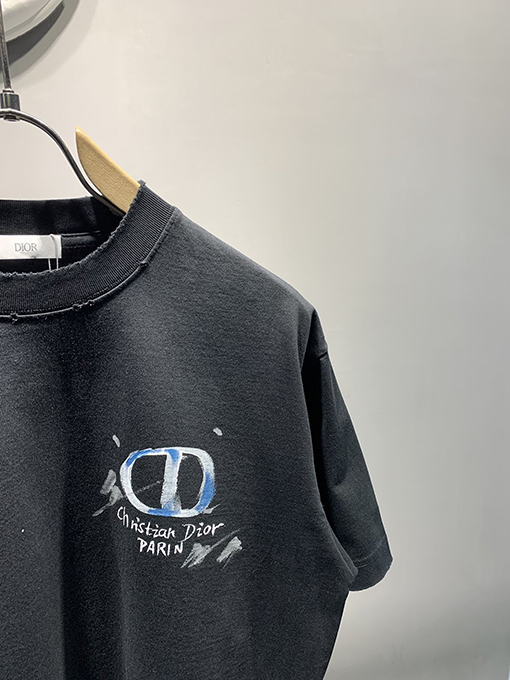 ディオールスーパーコピー新しい手描きの落書きTシャツ