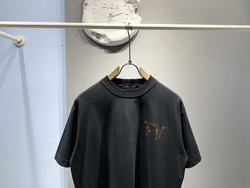 ルイヴィトン新しいmonogram花皮質ホットドリルTシャツ